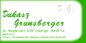 dukasz grunsberger business card
